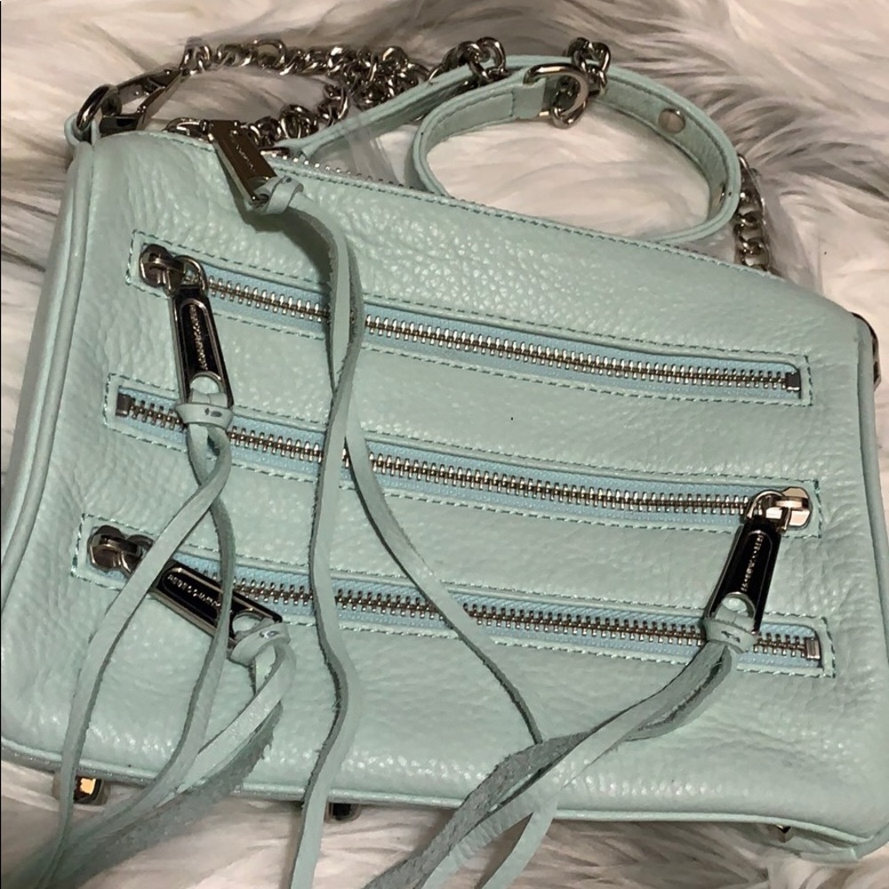 Rebecca Minkoff Mini 5 zip in mint